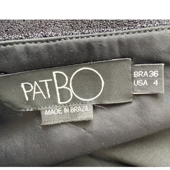 PatBO One Shoulder Floral Appliqué Cutout Midi Dress US 4 Black White Gorgeous🖤 - Picture 9 of 13